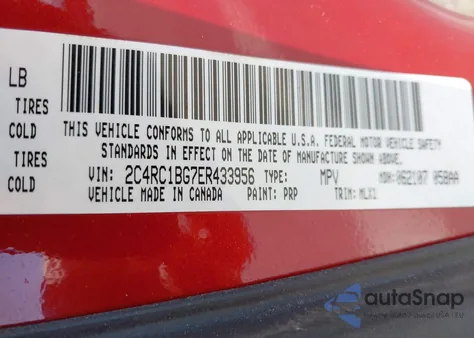 2014 Chrysler Town & Country Touring из США, поврежденный, VIN 2C4RC1BG7ER433956